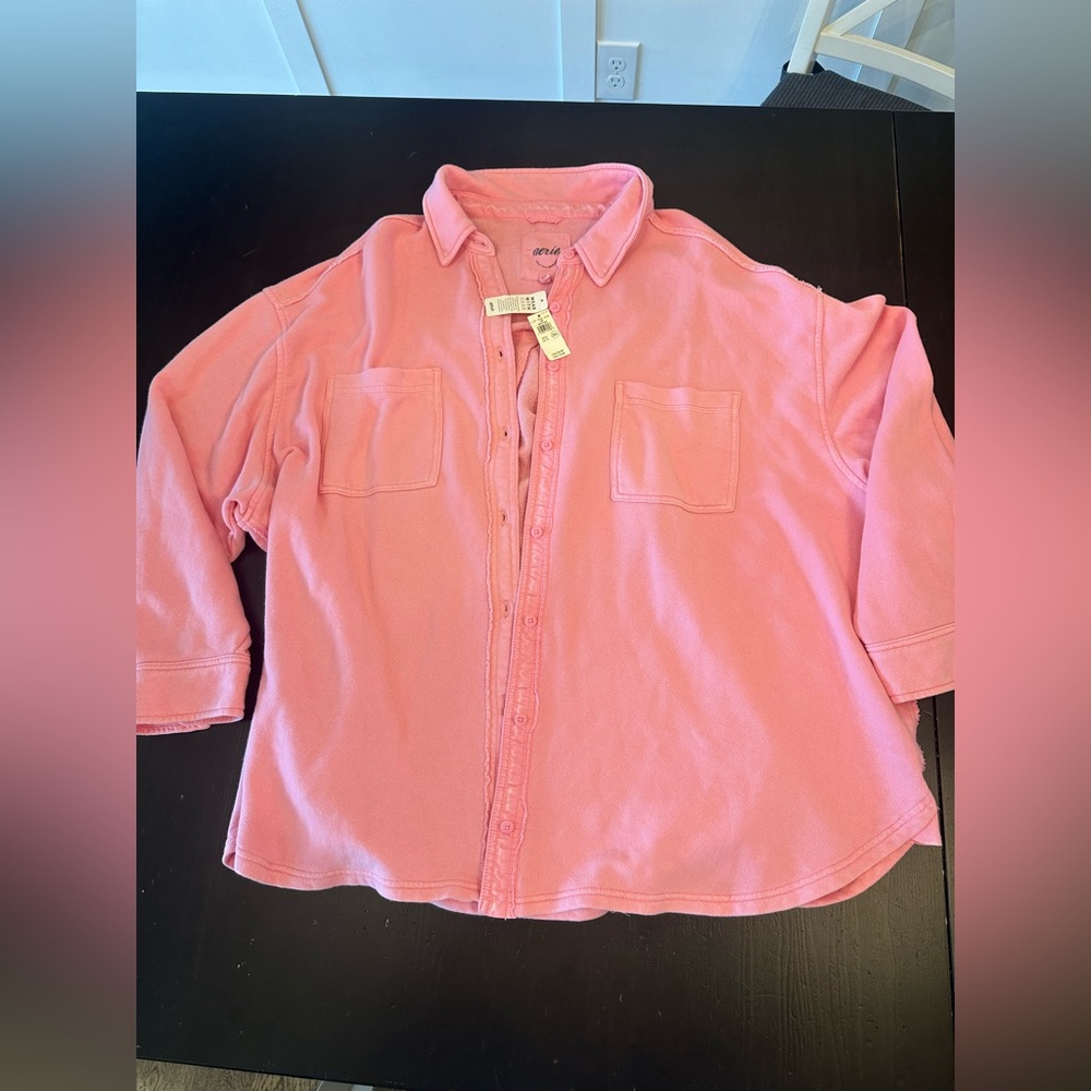 New with tags AERIE Lumber Jill jacket XL pink